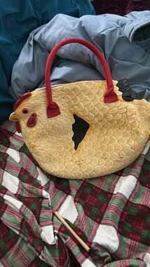 Rubber chicken purse
